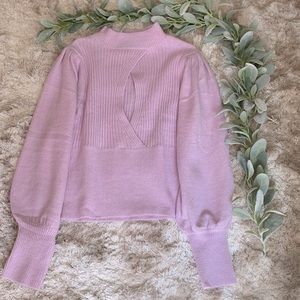 Lavender Key Hole Sweater🤍